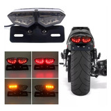  Led Stop Direcciobales Porta Placa Motocicleta Universal