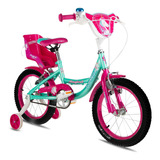 Bicicleta Infantil Infantil Topmega Magical R16 1v Frenos V-brakes Color Celeste Con Ruedas De Entrenamiento  