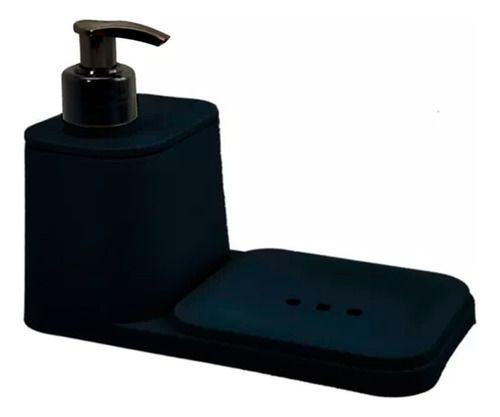 Organizador Dispenser Detergente Porta Esponja Cocina Jabon Color Negro