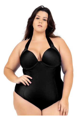 Maiô Body Engana Mamãe Plus Size Veste 50 A 56