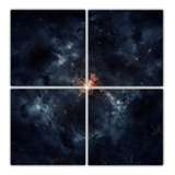 80x80cm Cuadros Decorativos Diseño Nebulosa Estrellas Vací
