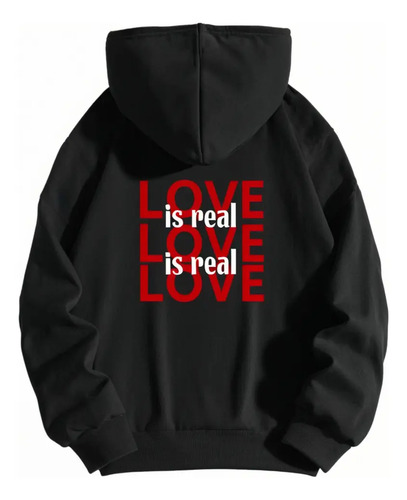 Sudadera Con Gorro Estampado San Valentin Comoda Algodón