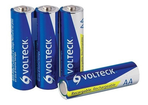 Pilas Recargables Aa 1300 Mah, Uso General Volteck 47202