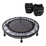 Kit Aróbico Em Casa Mini Jump Cama Elástica + Caneleira 3 Kg