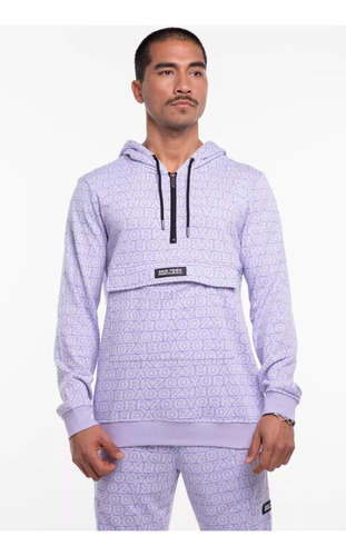 Poleron Zoo York Hood Across Morado De Hombre