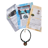 Pulsera Turmalina Negra +turquesa + Árbol De La Vida Corazon