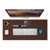 Mouse Pad  Mesa 90x40cm Para Escritório E Home Office Em Couro Sintético Caramelo  Design Slim 2mm Espessura