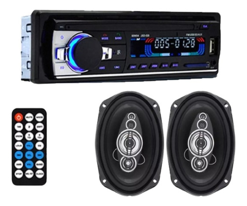 Stereo Bluetooth Estereo J520 Auto Usb Mp3 Fm + 2 Parlantes