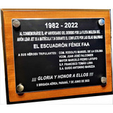 Placa Plaqueta Premio Reconocimiento Homenaje Conmemoracion