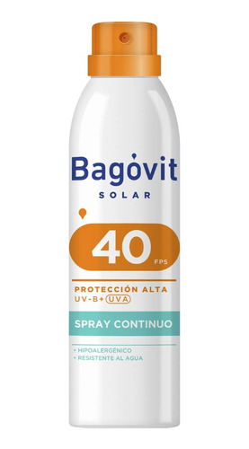 Protector Solar Bagovit Solar Fps40 Spray Continuo X170ml