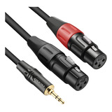 Colicoly Cable Estereo Trs Doble Xlr Hembra A 0.138 in, Mini