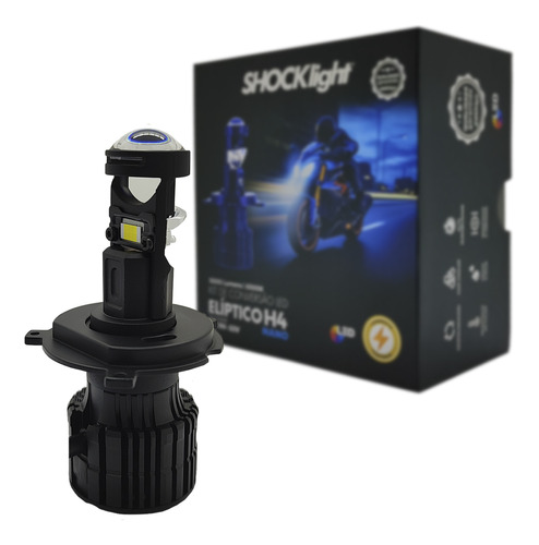 Farol Led Titan 150 Bros 150/160 Moto Lampada H4 Projetor