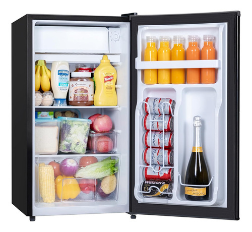 Mini Refrigerador De 3.2ft3 Con Congelador Negro Tehanld