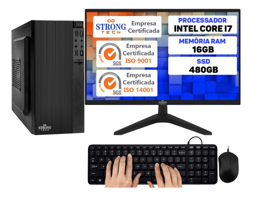 Computador Completo Intel I7 16gb Ssd 480gb 17 Strong Tech