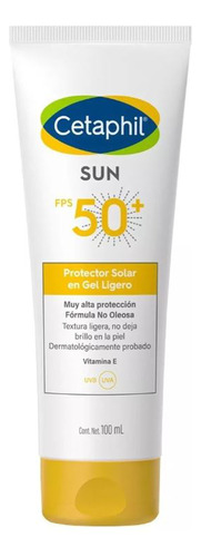 Fotoprotector Facial Gel Ligero Fps 50+ Cetaphil 100 Ml