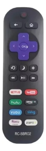 Control Remoto Para Roku Tv Tcl Rca Hisense Sharp LG Sanyo