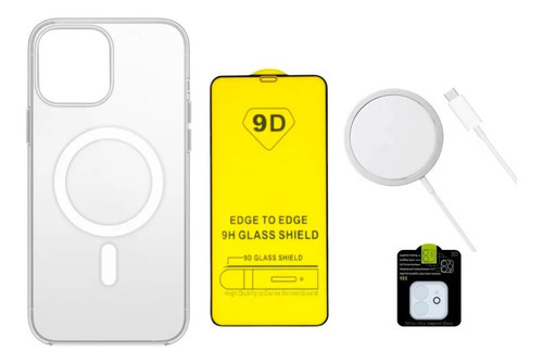 Kit Funda Para iPhone Magsafe Cargador Mica Camara Pantalla Color iPhone 11 Pro