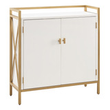 Leick Home 9200-wtgl Claudette - Mueble De Recibidor De Meta