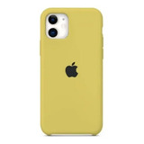 Capinha Silicone Aveludada  iPhone 11 Amarelo Barata