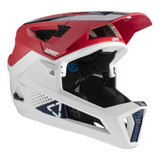 Casco Leatt Mtb Enduro 4.0 V21 Ciclismo Blanco Con Rojo