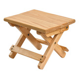 Mesa Auxiliar Plegable Cuadrada De Madera Robusta, Pequeña,