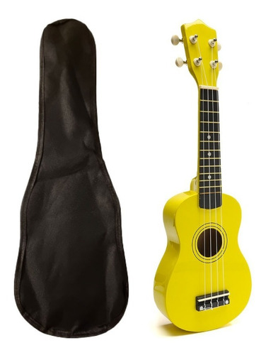 Ukelele De Madera Soprano Con Funda Manual Y Lecciones