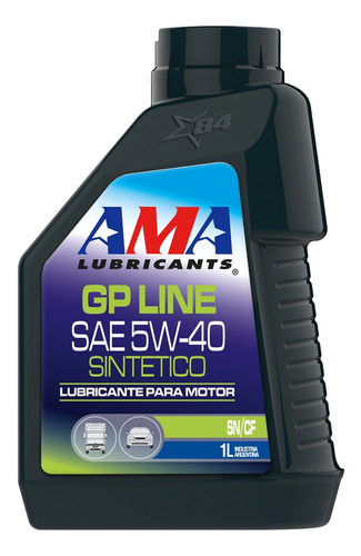 Aceite Lubricante Motor Ama Gp Sintetico 5w40 1l