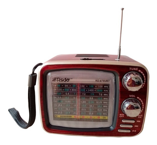 Radio Portátil Recargable/ Usb/ Bluetooh/ Am-fm