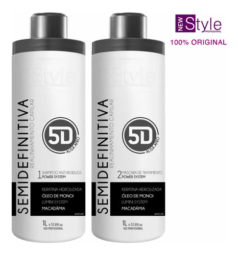 Semi Definitiva 5d Alisa Afro E Crespo Liso Espelhado 2x1l