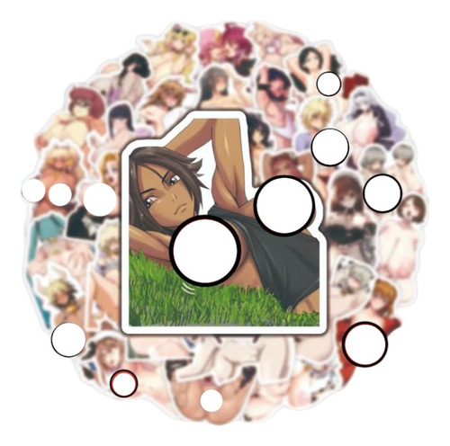 Set 50 Stickers Anime Hentai Waifu +18 Pegatinas Calcomanias