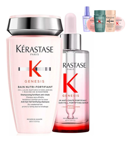 Kit Kerastase Shampoo + Serum Capilar Genesis Anticaida 250