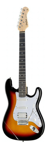 Guitarra Eléctrica Harley Benton Standard Series St-20hss De Tilo 3-tone Sunburst Con Diapasón De Roseacer