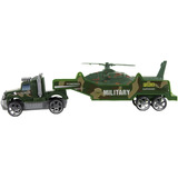 Carreta A Fricção Militar Camuflado Verde Helicóptero