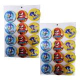 Sonic Fiesta 24 Botones Distintivos Sonic 