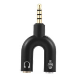 Adaptador Fone Microfone Áudio Splitter Headsest P2