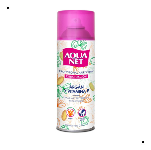 Spray Para Cabello Aqua Net Aceite De Argan Y Vitamina E 316