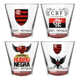 Kit De Caipirinha Flamengo Com 4 Copos Globimport York 350ml