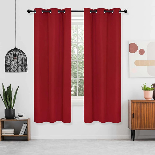 Cortina De Oxford Sala/quarto 300x170 * Valor Em Atacado Cor Vermelho