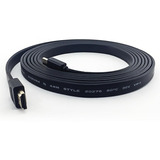 Cable Hdmi Plano 3 Metros Full Hd Imagen Sonido Punta Dorada