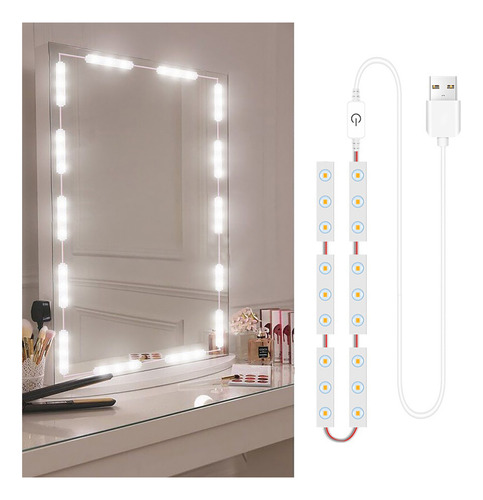 Tira De Luces Led Para Espejo De Maquillaje Con Control Táct