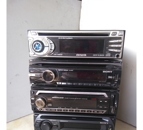 Lote 5 Auto Rádio Cd Player Sony Cdx Xplod Aiwa Hurricane