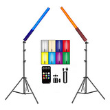 Paquete De 2 Varitas De Luz Led Rgb Portátiles Para Fotograf