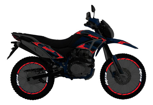 Kit Stickers Reflejantes Tapasy Rines De Moto Italika Dm250