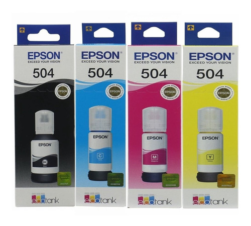 Combo 4 Tinta 504 Originales Para Epson L4150 L4160 L6191 