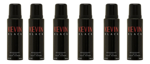 Pack X 6 Desodorantes Hombre Kevin Black Spray Original 