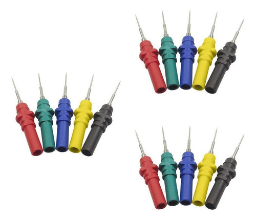 15x Conector Banana Sonda Extraíble Con 30 Piezas Agujas De