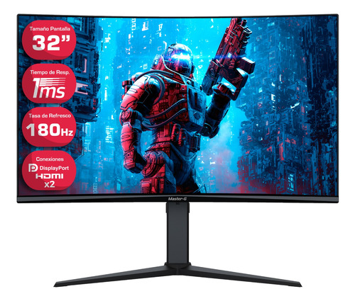 Monitor Gamer Curvo Led  32  Full Hd 180hz 1ms