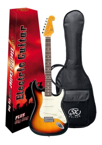 Guitarra Electrica Sx Vintage Strato 62 Con Funda Deluxe