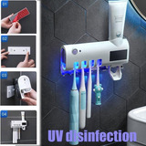 Esterilizador Cepillos De Dientes Luz Uv Dispensador Pasta