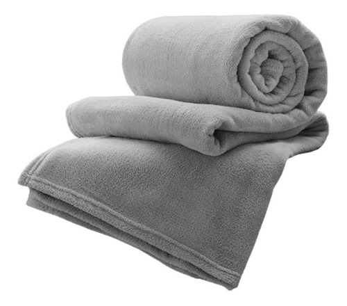 Cobertor Corttex Celta Com Design Liso/cinza De 2.2m X 1.8m